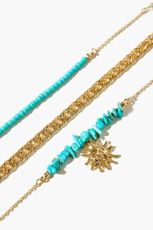 Sun Charm Bracelet Set