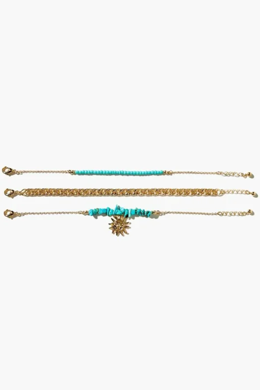 Sun Charm Bracelet Set
