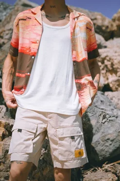 Sun Patch Graphic Cargo Shorts