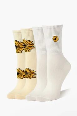 Sunflower Crew Sock Set - 2 Pack