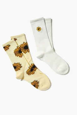 Sunflower Crew Sock Set - 2 Pack