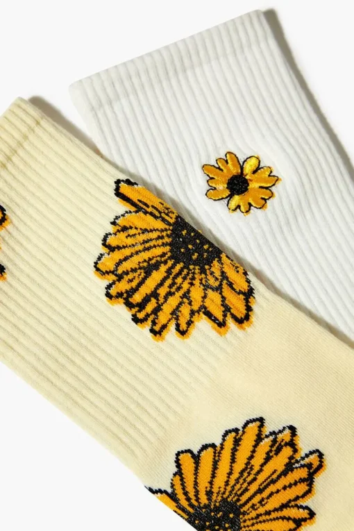 Sunflower Crew Sock Set - 2 Pack