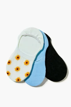 Sunflower No-Show Sock Set - 3 Pack
