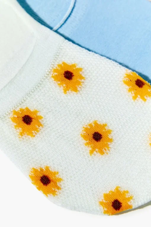 Sunflower No-Show Sock Set - 3 Pack