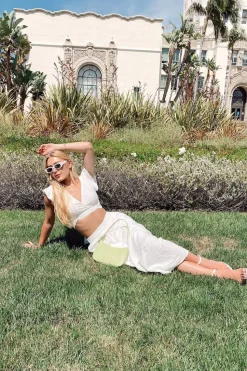 Surplice Crop Top & Skirt Set