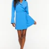 Surplice Mini Wrap Dress