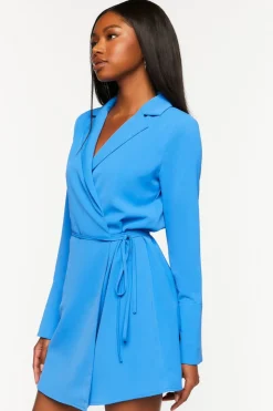 Surplice Mini Wrap Dress