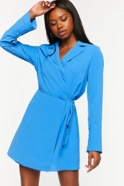 Surplice Mini Wrap Dress
