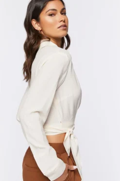 Surplice Wrap Crop Top