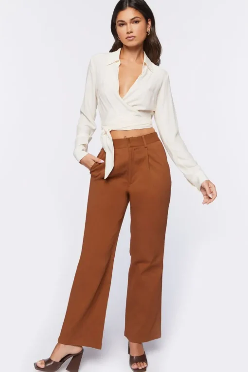 Surplice Wrap Crop Top