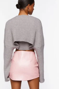 Sweater-Knit Cami & Shrug Set