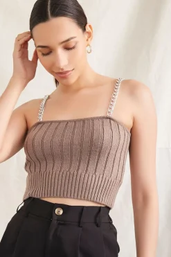 Sweater-Knit Chain Cami