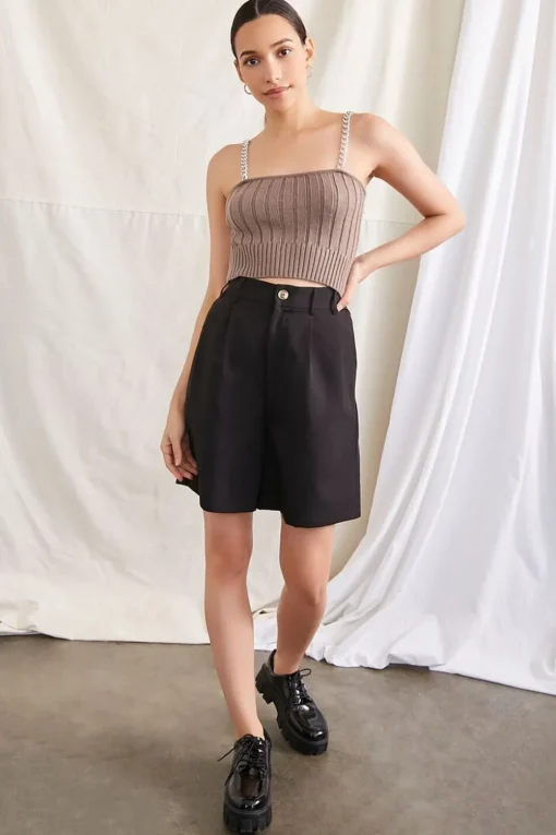 Sweater-Knit Chain Cami