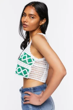 Sweater-Knit Crochet Crop Top