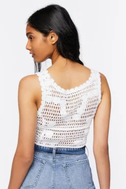 Sweater-Knit Crochet Crop Top