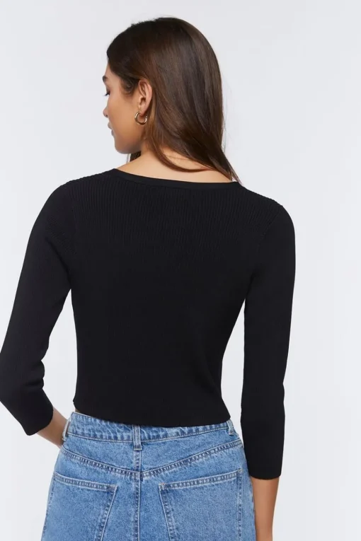 Sweater-Knit Crop Top