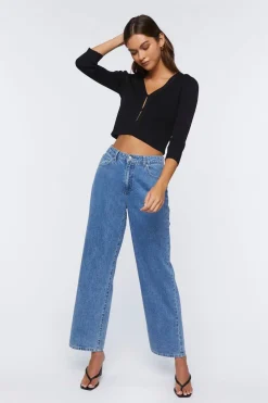 Sweater-Knit Crop Top