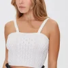 Sweater-Knit Cropped Cami