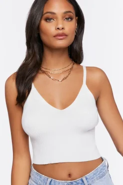 Sweater-Knit Cropped Cami