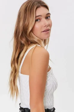 Sweater-Knit Cropped Cami