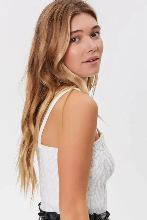 Sweater-Knit Cropped Cami