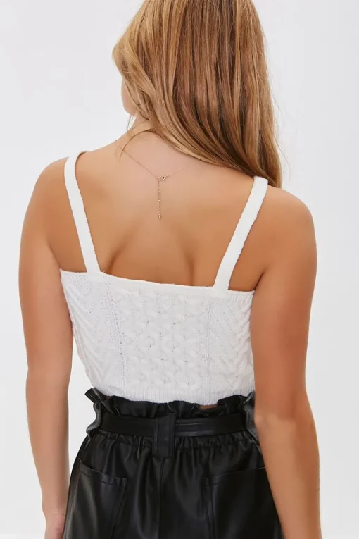Sweater-Knit Cropped Cami