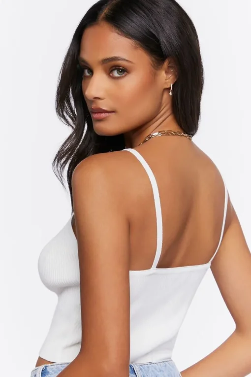 Sweater-Knit Cropped Cami