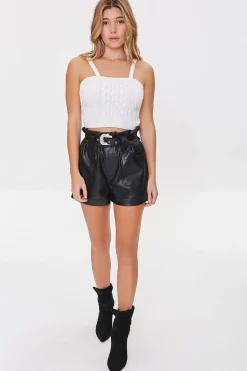 Sweater-Knit Cropped Cami