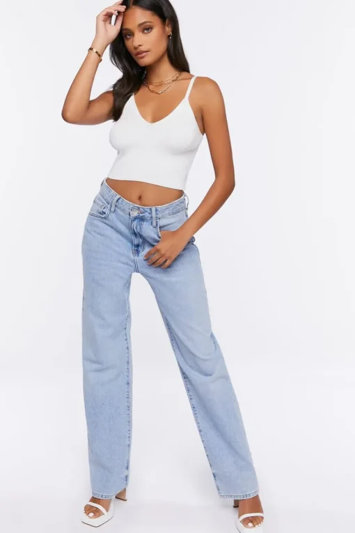 Sweater-Knit Cropped Cami