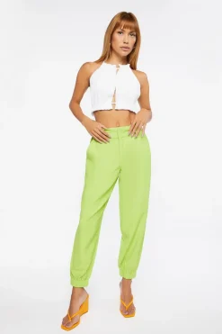 Sweater-Knit Cropped Halter Top