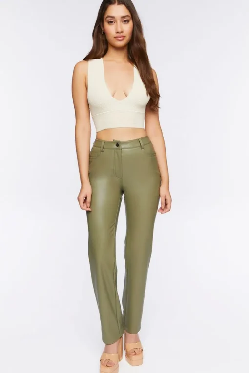 Sweater-Knit Cropped Tank Top