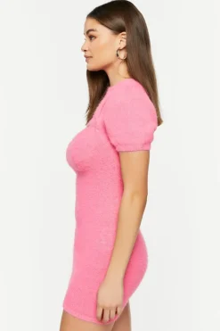 Sweater-Knit Cutout Mini Dress