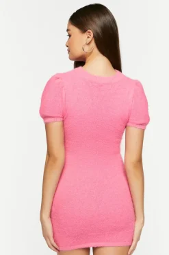 Sweater-Knit Cutout Mini Dress