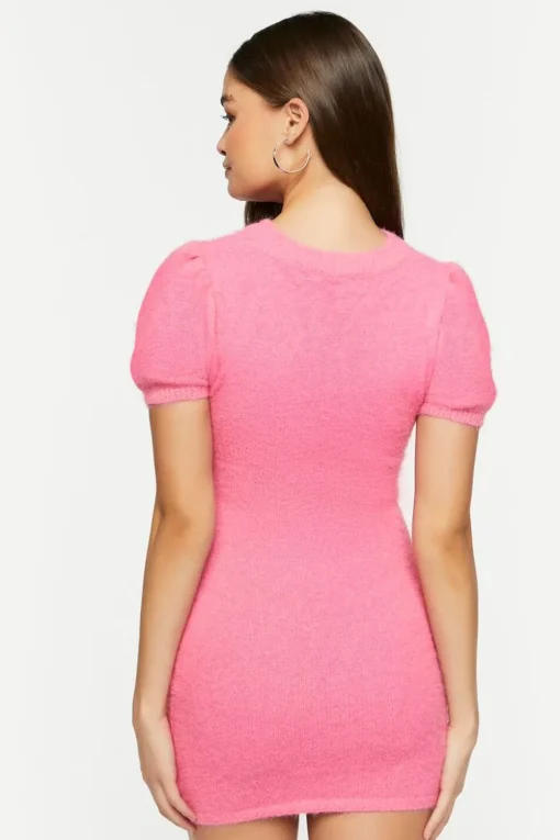 Sweater-Knit Cutout Mini Dress