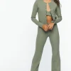 Sweater-Knit Flare Pants