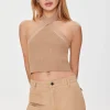 Sweater-Knit Halter Crop Top