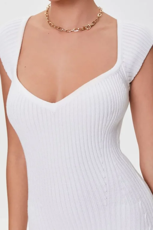 Sweater-Knit Mini Dress