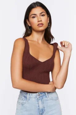 Sweater-Knit Tank Bodysuit