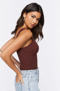 Sweater-Knit Tank Bodysuit