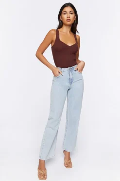 Sweater-Knit Tank Bodysuit