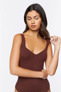 Sweater-Knit Tank Bodysuit