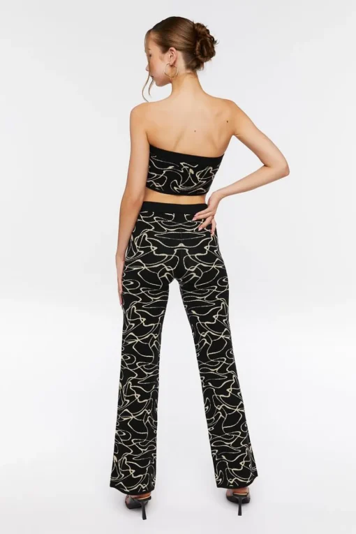 Sweater-Knit Tube Top & Pants Set