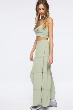 Sweetheart Cropped Cami & Maxi Skirt Set