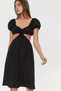 Sweetheart Cutout Midi Dress