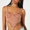 Sweetheart Denim Corset Crop Top