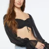 Sweetheart Lace-Back Crop Top