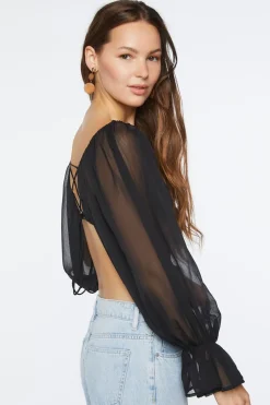 Sweetheart Lace-Back Crop Top