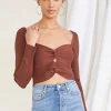 Sweetheart Sweater-Knit Top