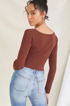 Sweetheart Sweater-Knit Top