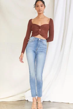Sweetheart Sweater-Knit Top